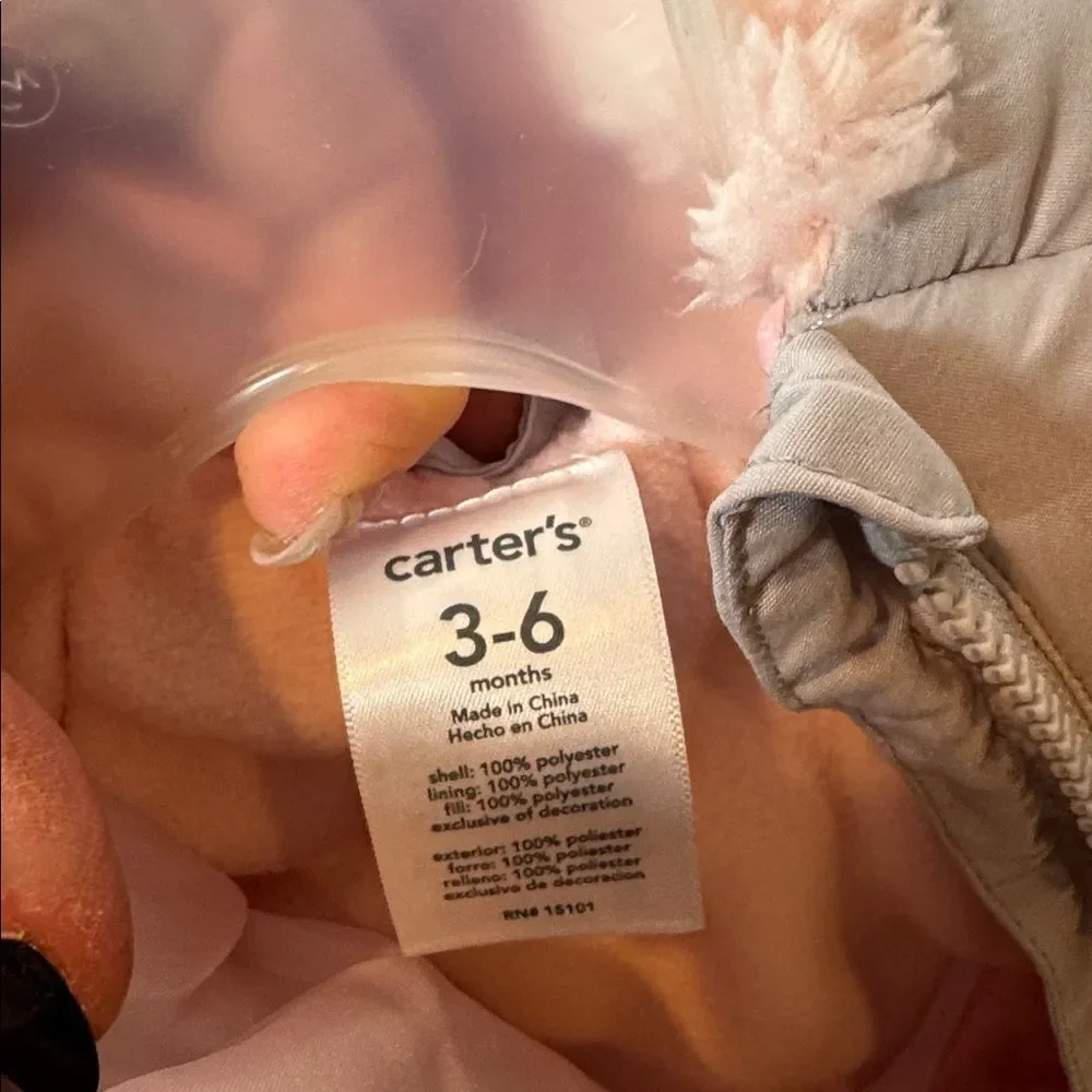Carter’s Girls Snowsuit. 3-6 Months. NWT.